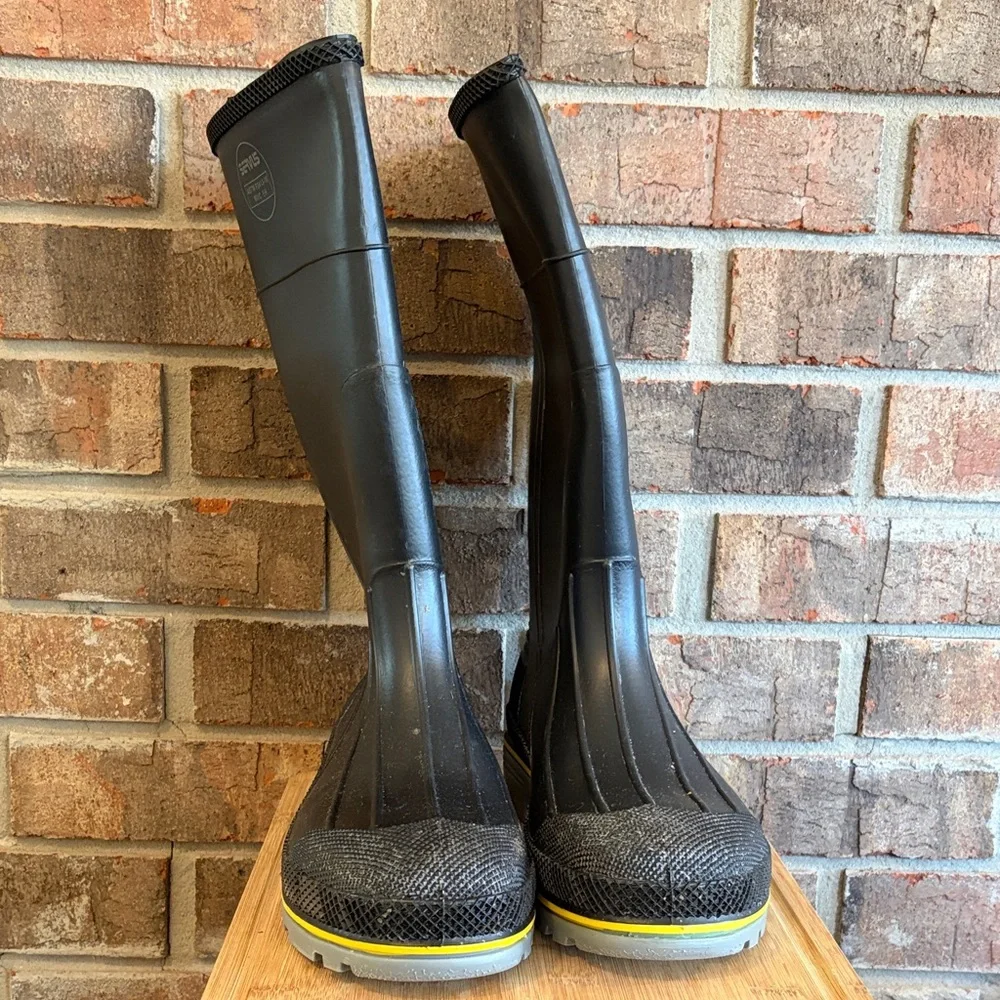 Servus Men's Black Steel Toe PVC Work Boots